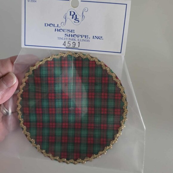 NWT Doll House Miniature Tree Skirt and Santa Bag - Picture 3 of 5